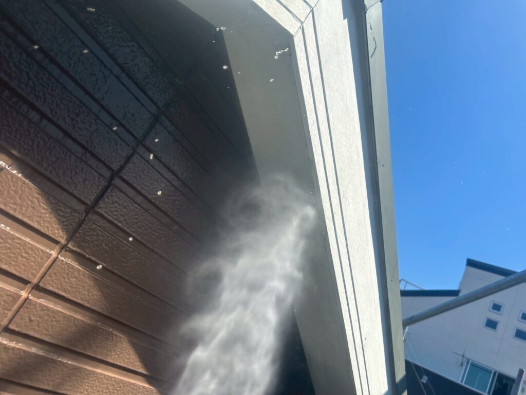 軒天高圧ジェット洗浄